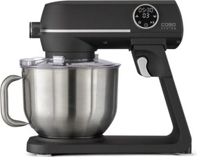 Кухненски робот Caso KM 1800 Black-E, 1800W, 6 л, 10 скорости, Таймер, Иноксова купа, Сензорно управление, LED, Черен мат