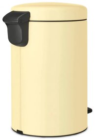 Кош за боклук с педал Brabantia NewIcon 1008844, 12 л, Плавно затваряне, Противоплъзгаща основа, Жълт