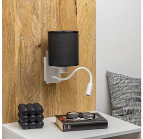 Brilagi - LED Аплик NUBILA 1xE27/25W/230V + LED/3W бял/черен