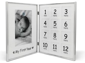 Стояща рамка в сребристо 21x26 cm My First Year – Zilverstad