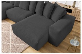 Сив ъглов диван от рипсено кадифе Voltaire – Bobochic Paris