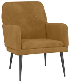 351411 vidaXL Кресло, кафяво, 62x79x79 см, кадифе