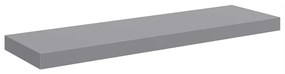 323856 vidaXL Окачен стенен рафт, сив, 80x23,5x3,8 см, МДФ