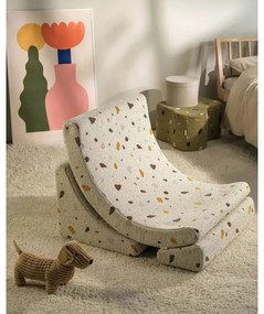 Бял детски стол от букле и шенил Terrazzo Moon – Wigiwama