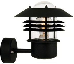 Nordlux - Външно стенно осветително тяло VEJERS 1xE27/60W/230V IP54 черно