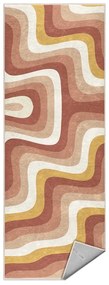 Пътека подходяща за пране в цвят жълта охра и сиво-розово 60x230 cm Creamy Strawberry Swirl – Mila Home