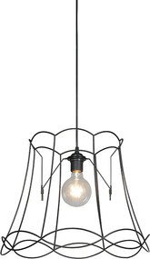 Ретро висяща лампа черна 45 см - Granny Frame