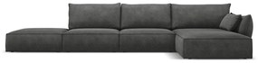 Сив ъглов диван (десен ъгъл) Vanda - Mazzini Sofas