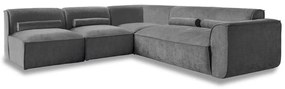 Сив ъглов диван (ляв ъгъл) Flex Felix – Miuform