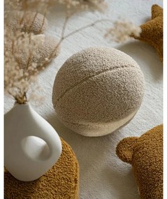 Светлокафява детска възглавница за диван от букле Ball – Wigiwama