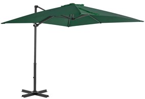 Sonata Градински чадър чупещо рамо с алуминиев прът 250x250 см зелен