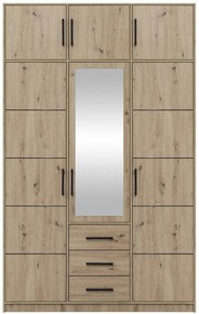 Гардероб Kos 3D 3 врати с горно съхранение