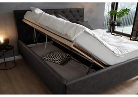 Тъмно сиво двойно легло , 180 x 200 cm San Remo - Meise Möbel