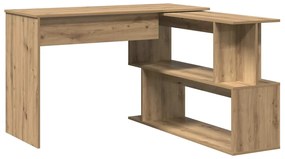 855957 vidaXL Ъглово бюро Artisan Дъб 200,5x50x76 cm Инженерна дървесина