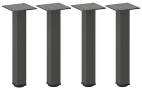 4012454 vidaXL Крака за масичка за кафе, 4 бр., антрацит, 42-44 см, стомана