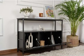 Черна матова конзолна маса 29,5x120 cm Solace – Kalune Design