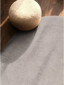 Сив ръчно изработен кръгъл килим със смес от вълна ø 160 cm Kari Organic – Villeroy&amp;Boch