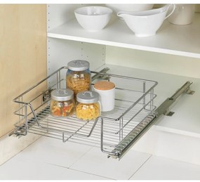 Плъзгаща се изтегляща се полица от неръждаема стомана, 51 x 40 cm - Maximex