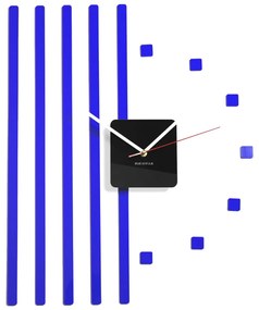 Самозалепващ стенен часовник с ивици Жълто