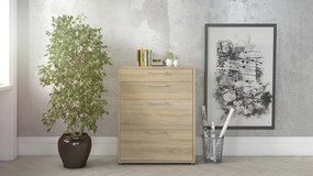 Модулна библиотека от дъбов декор в естествен цвят 89x113 cm Prima – Tvilum