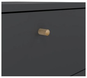 Антрацитен висок скрин 50x120 cm Bodo - Tvilum