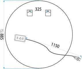 Огледало LED 90cm BAS P11416