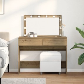 Sonata H Тоалетна маса с LED източник Artisan Oak 100x40x120 см