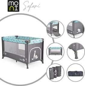 Moni  -  Детска кошара Safari тюркоаз