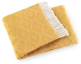 Меденожълта плетка със съдържание на памук , 140 x 180 cm Aisha - Euromant