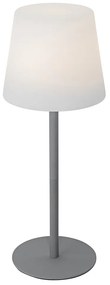 Настолна лампа сива акумулаторна с LED и димер IP54 - Jude