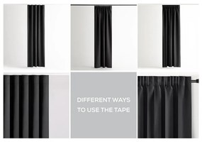 Черно термо/dimout перде 140x245 cm Kierra – Restilo