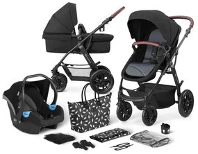 Комбинирана бебешка количка 3в1 Xmoov KINDERKRAFT - черна