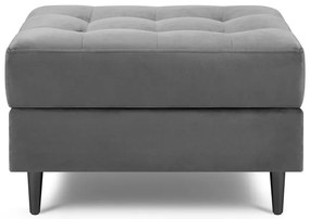 Светлосиво кадифено столче за крака Santo - Milo Casa