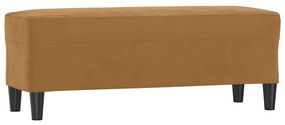 349428 vidaXL Пейка, кафяв, 100x35x41 см, кадифе
