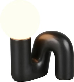 Черна керамична настолна лампа (височина 21,5 cm) Quinn – Reality