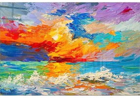 Картина върху стъкло 70x50 cm Abstract Sunset - Wallity