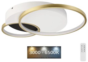 Димируем плафон BENITO LED/31W/230V 3000-6500K бял/златист