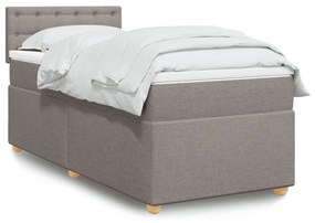3288909 vidaXL Боксспринг легло с матрак, таупе, 100x200 см, плат