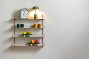 Бордо/сив на няколко нива метален стенен рафт 60 cm Reina Cuatro – PT LIVING