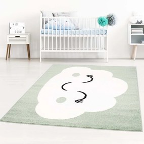 Пастелно зелено детско килимче за игра Sleeping Cloud Ширина: 160 см | Дължина: 220 см