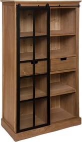 Библиотека atmosphera Danik, 80x40x150, MDF, Закалено стъкло