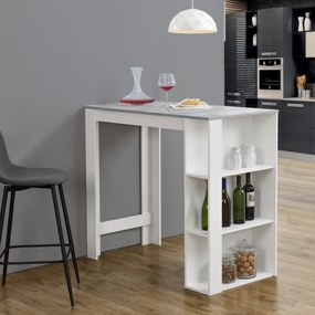 Bar counter Danderyd 120x60x106 cm White/Concrete Look