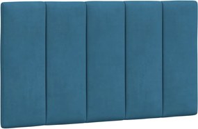 374653 vidaXL Мека табла за легло Hanko, синя, 90 см, кадифе