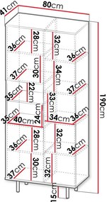 Вертикален шкаф Nubia-Mauro-Xriso