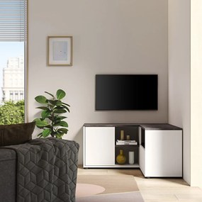 Сиво-бяла маса за телевизор от бетон 90x45 cm Angle - TemaHome