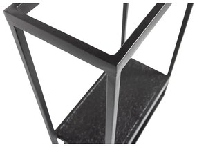 Черна метална стойка за стена 40x60 cm Febe - WOOOD