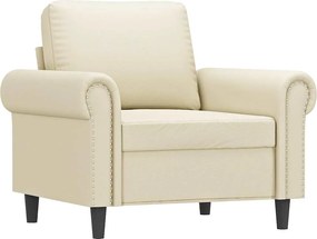 359495 vidaXL Фотьойл, кремав, 60 см, изкуствена кожа