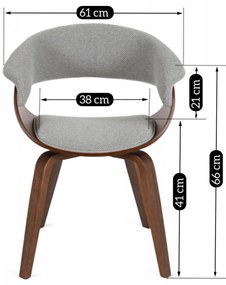 Тапициран фотьойл GARY2 - различни цветови решения орех - бежов