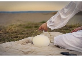 Бяла LED затъмняваща се настолна лампа (височина 19 cm) Orbit – UMAGE