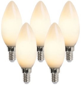 Комплект от 5 LED крушки свещ E14 B35 2W 180lm 2350K